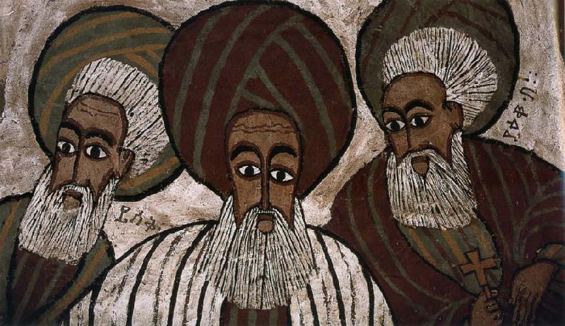 unknow artist The three patriarchs: Abraham, Isaak and Jakob China oil painting art